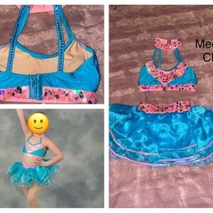 Blue and Pink Dance Costume Set